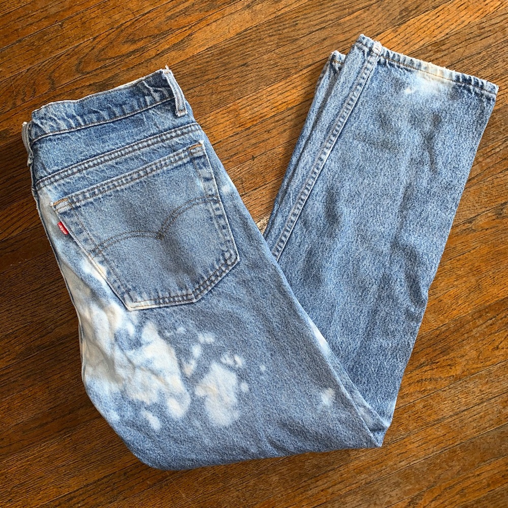 Vintage 90s Levi’s Bleached Denim Jeans 38 x 30